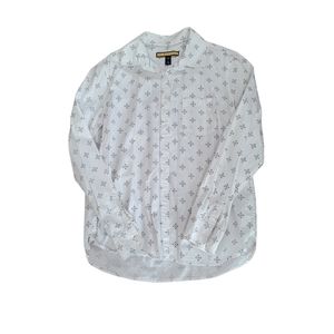 Prince & Fox White Printed Button Down Shirt